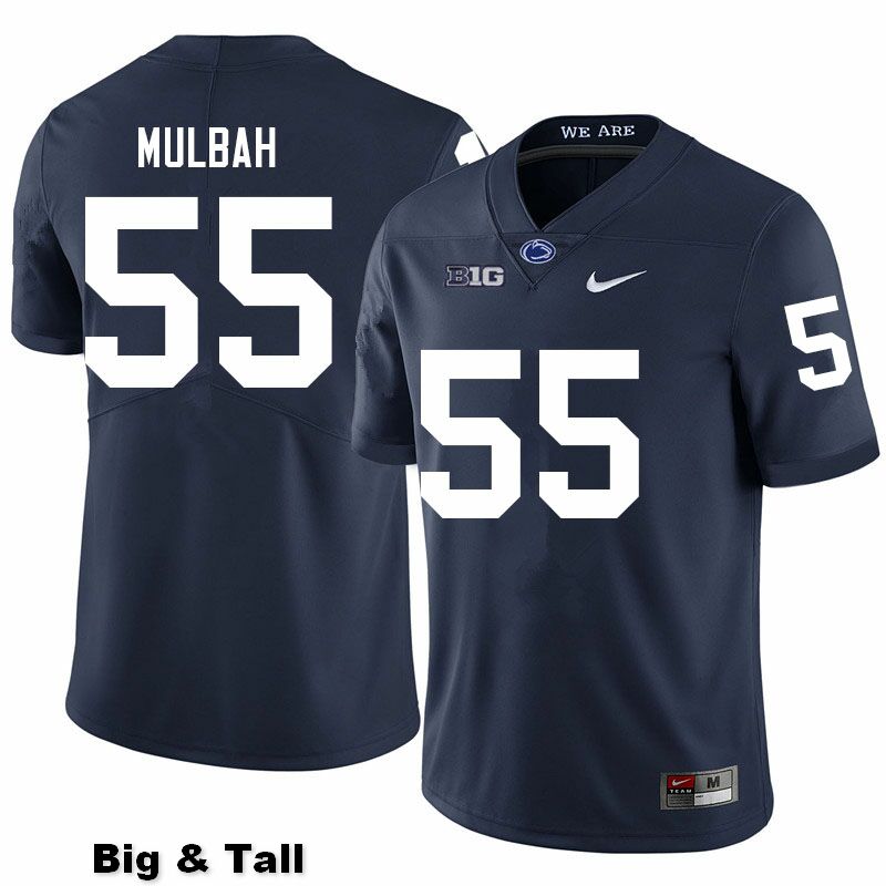 NCAA Nike Men's Penn State Nittany Lions Fatorma Mulbah #55 College Football Authentic Big & Tall Navy Stitched Jersey MTT2698QY